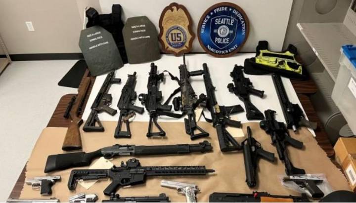 10 Arrested, 100K Fentanyl Pills ,34 Weapons Seized in WA Raids