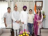 Uttarakhand CM Dhami meets governor Lt. Gen. Gurmit Singh (Retd)