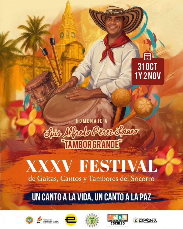 Inicia la XXXV edición del Festival de Gaitas, Cantos y Tambores del Socorro, un canto a la vida y la paz