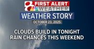 Forecast: Clouds build in tonight, rain chances this weekend