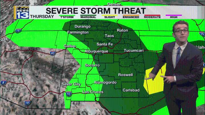 Storm system blows through New Mexico
