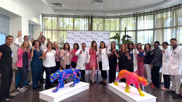 Holy Cross Health unveils painted panther sculptures to support cancer research and awareness
