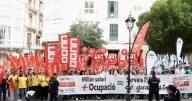 Los sindicatos protestan en Palma por la congelación salarial de los trabajadores públicos