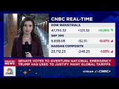 Senate votes to overturn national emergency Trump used to justify global tariffs