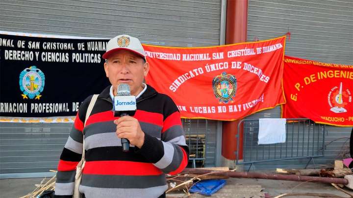 Docentes de la Unsch inician paro de 72 horas por mejores salarios y recorte de presupuesto