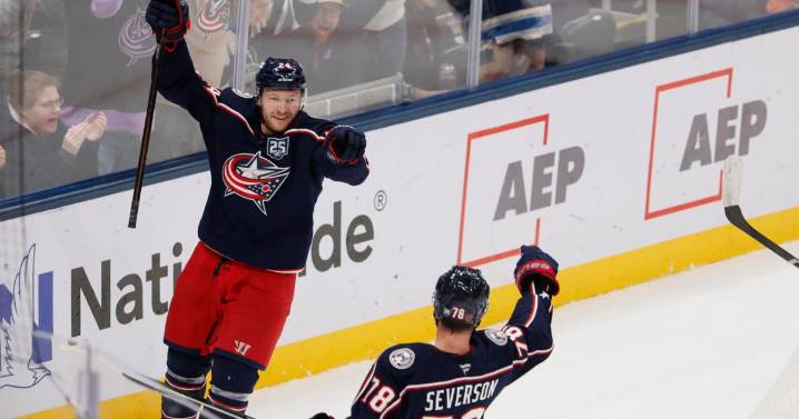 Marchenko’s third-period goal lifts Blue Jackets to first home win