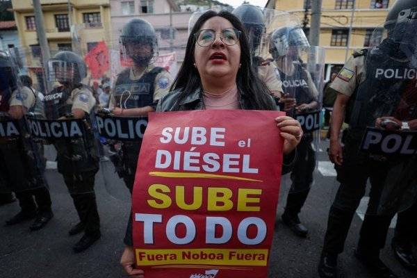 Ecuador decreta el estado de excepción en diez provincias más en medio de las protestas por el fin del subsidio al diésel