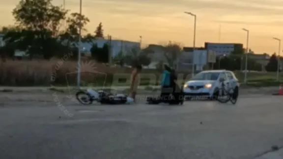 Joven motociclista perdió el control de la moto y resultó herido