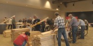 Many hands make light work for ‘Sleep in Heavenly Peace’ bed building day