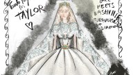 Designers Sketches Of Suggestions for Taylor Swift's Wedding Dress