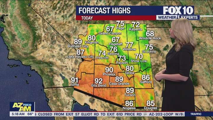 Arizona weather forecast: High temperatures climbing in Phoenix