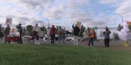 Group protests government shutdown outside Rep. Stauber’s office