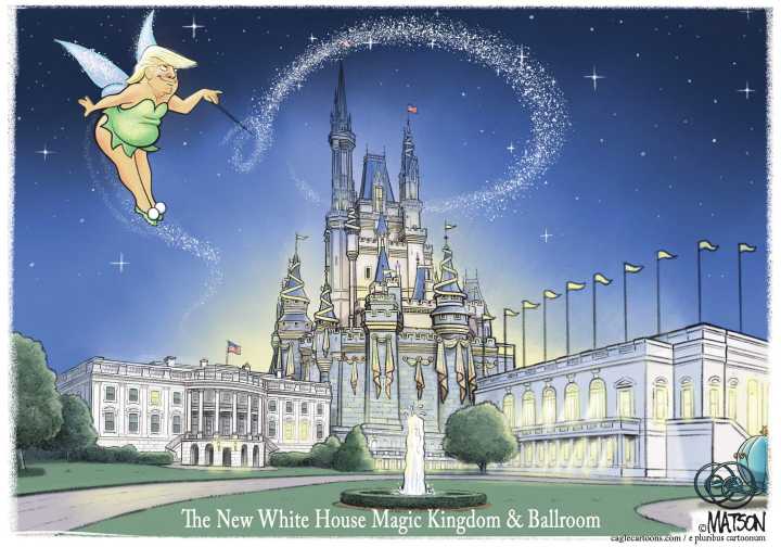 5 ballsy political cartoons about the new White House ballroom