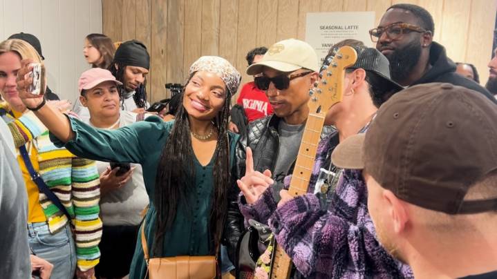 Pharrell Williams meets fans at pop-up shop in Virginia Beach