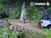 SSPH implementa labores preventivas por derrumbe en Tlanchinol