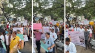 Pune: Aundh, Bhau Patil Road Residents, Students Stage ‘Gate Hatao’ Protest At Khadki, Demand Safer Roads and Traffic Reforms