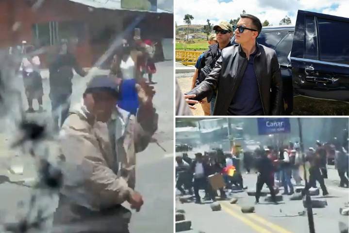 Ecuador President Noboa's motorcade attacked with rocks in alleged assassination attempt
