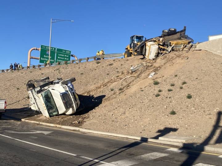 Semitruck crash delaying traffic near I-25 and Avenida Cesar Chavez in Albuquerque