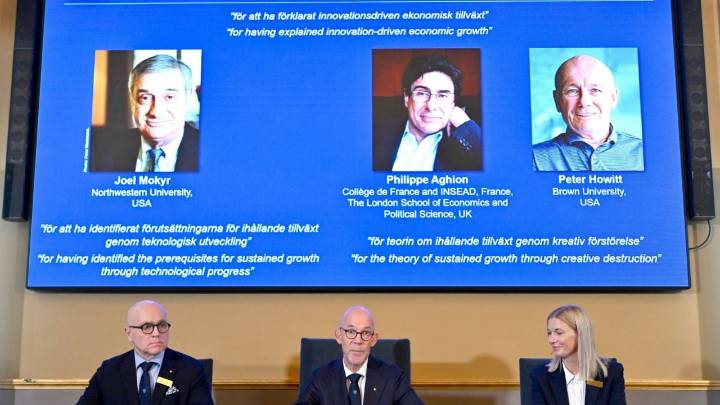 El Nobel de Economía reconoce a 3 investigadores por explicar el impulso económico de la innovación