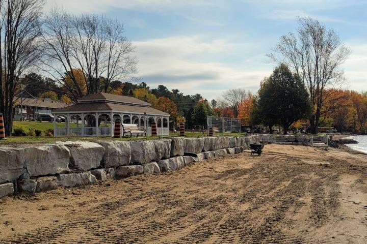 Callander’s Centennial Park break wall nears completion