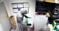 Moment knife wielding chef's crime spree all came crashing down at work