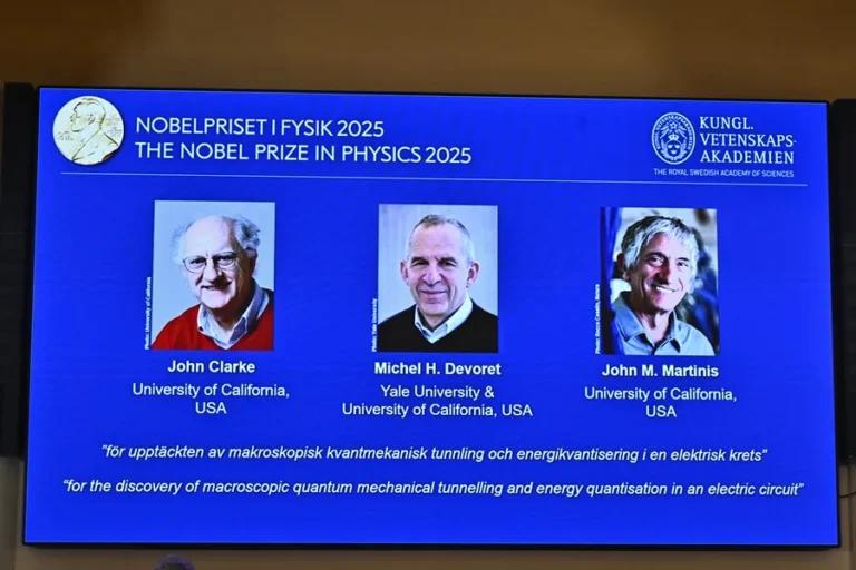 Otorgan el Premio Nobel de Física 2025 a tres científicos por avances en experimentos cuánticos