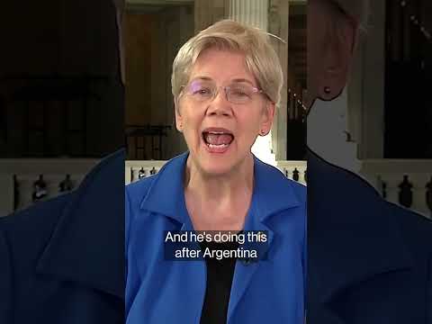 “Pretty appalling:” Warren on Trump’s Argentina bailout plan #shorts #argentina #milei #trump