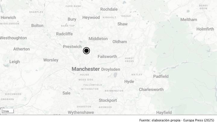Al menos cuatro heridos tras un atropello y un apuñalamiento en el exterior de una sinagoga en Mánchester