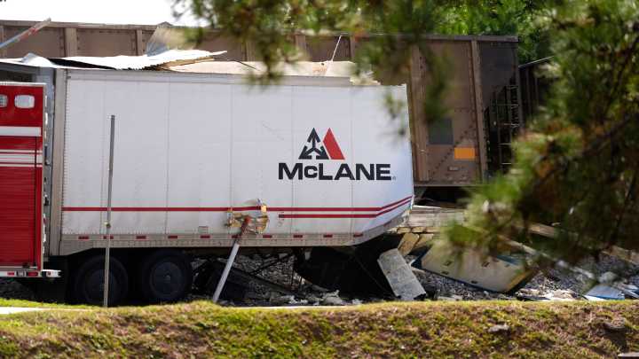 SEE IT: Train and semi truck collide in Grovetown