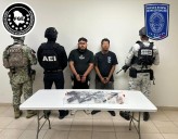 De Tabasco y de Durango, dos detenidos con cartuchos y fusil .223