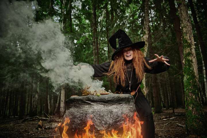 Scholars trace witch symbols from broomsticks and black cats back to centuries of misogynistic roots