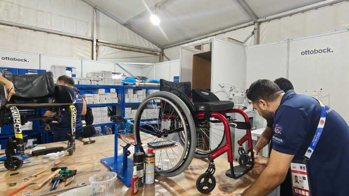 Fixing a prosthetic blade, a wheelchair brake: Inside the workshop at the World Para Athletics Championships