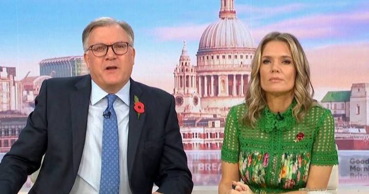 Good Morning Britain host pays tribute to 'iconic' TV star after sad death