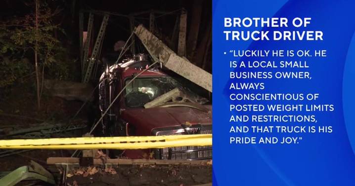 Brother says truck driver "could have been killed" after collapse of historic bridge