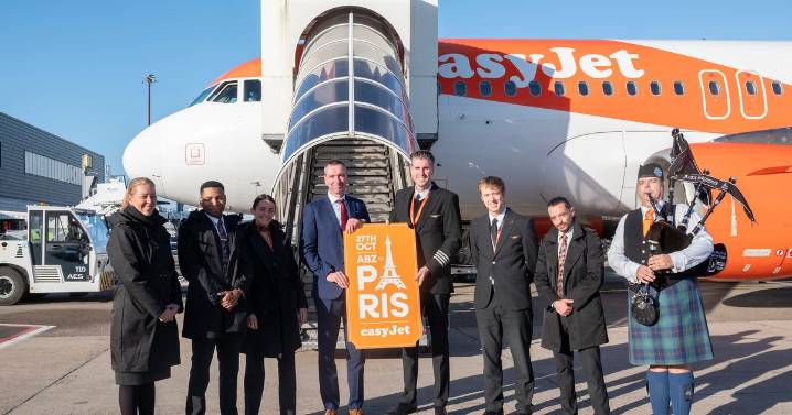 First easyJet Aberdeen to Paris flight takes off as new route launched