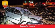 Ruta 40 Vuelco en El Calafate: conductor se salvó de milagro cerca de la Estancia Luz Divina