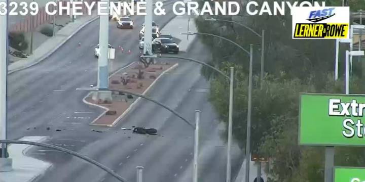 LVMPD: Motorcyclist transported to UMC unresponsive after northwest Las Vegas crash