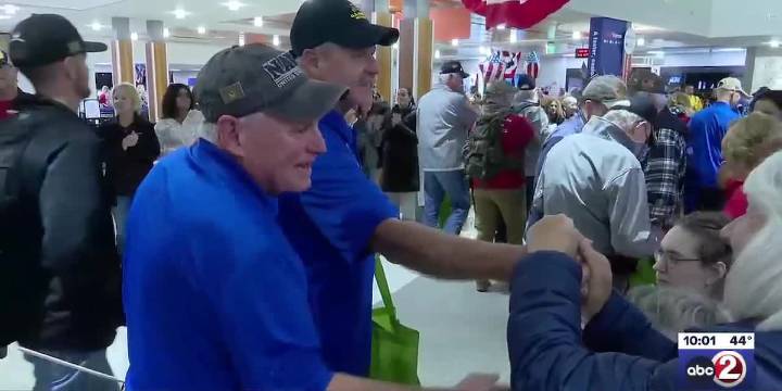 Old Glory Honor Flight Mission 78 returns to Appleton International Airport