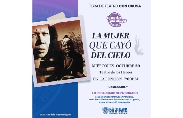 Presentan mañana “La mujer que cayó del cielo”