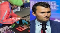 Viral video shows masked attacker dumping soda on Charlie Kirk’s TPUSA table