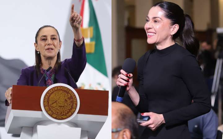 Reaparece Liz Vilchis en las mañaneras, ahora 'haciendo periodismo'