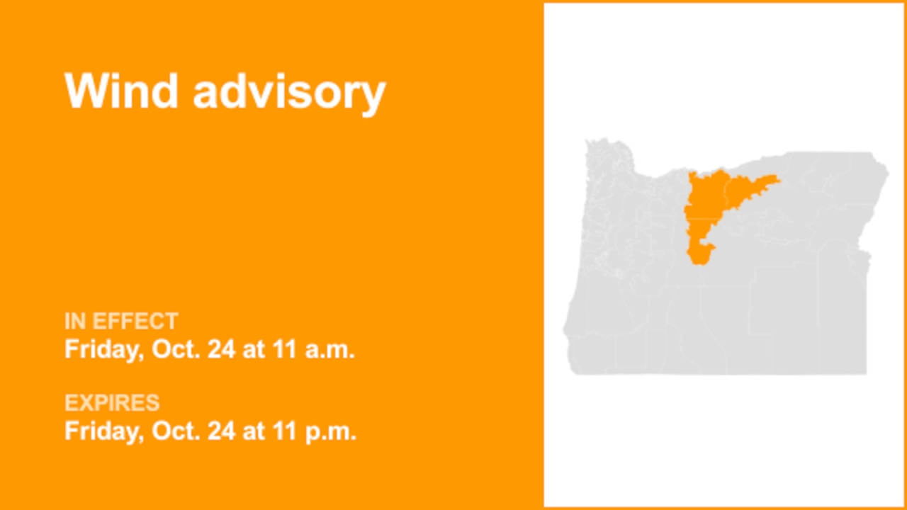 Wind advisory for Oregon until Friday night – gusts could peak at 50 mph