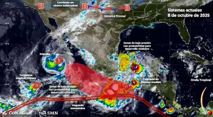 Aumenta el riesgo de lluvias torrenciales por “Priscilla”; Hidalgo, en alerta