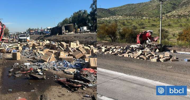 Dos muertos deja accidente de camión en Ruta 5 Norte: habrían trasladado cigarrillos de contrabando