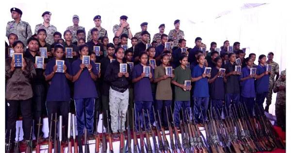 208 Naxalites surrender in Bastar, marking a new dawn for Chhattisgarh