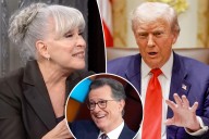 Bette Midler serenades Stephen Colbert with song, shades Trump