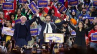 Zohran Mamdani, Bernie Sanders and Alexandria Ocasio-Cortez slam Trump at raucous rally