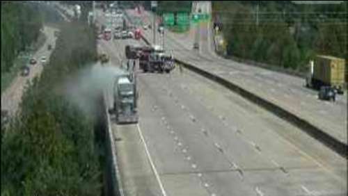 All SH-146 lanes closed, hazmat responds after truck experiencing mechanical issue shows smoke, Baytown officials said