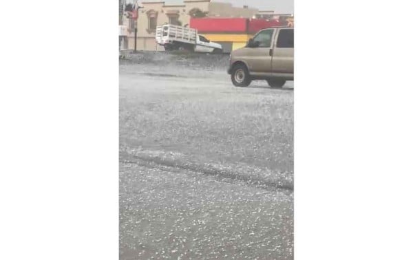 Video: Sorprende fuerte granizada a habitantes de Ahumada