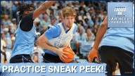 UNC PRACTICE SNEAK PEEK! Tar Heels TRANSFORM with TOWERING New Lineup Anchored by Veesaar, Wilson